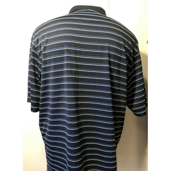 Walter Hagen Golf Polo Shirt Blue Striped - Picture 4 of 6